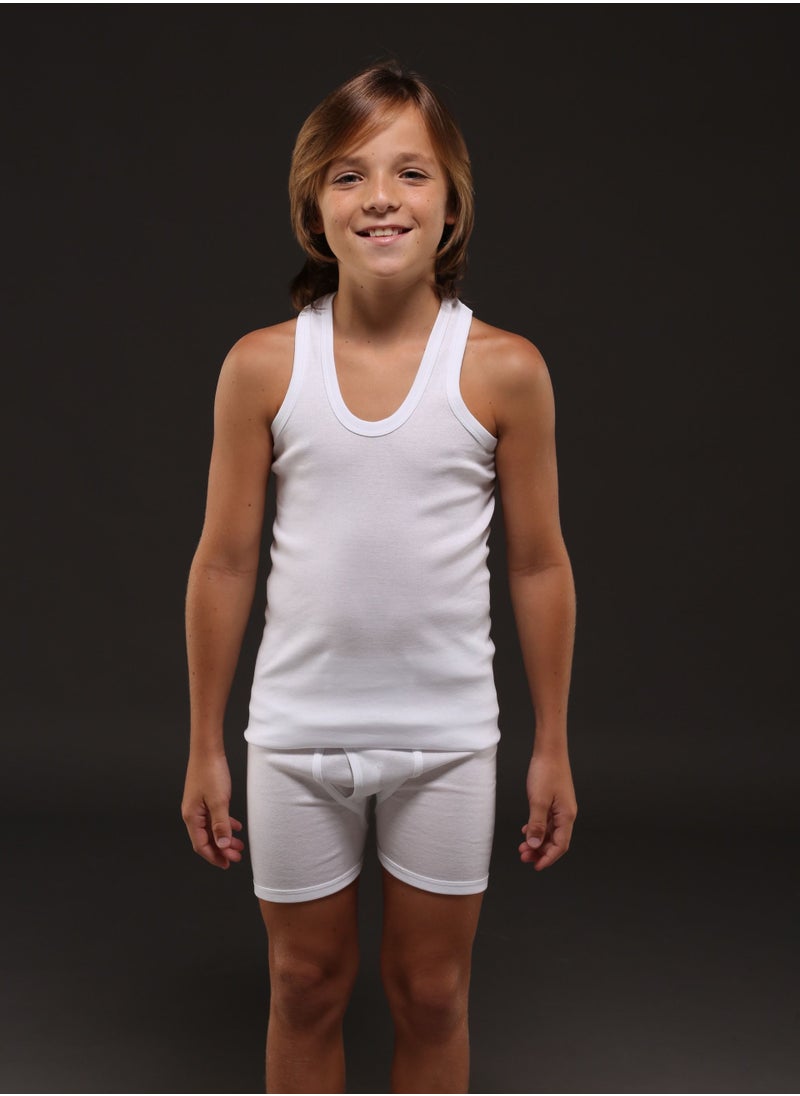 DeloPik EveryOne Boys Cotton white undershirt,Vest and boxer underwear set(PACK OF 6)(11-12 YEARS)  - Image 1