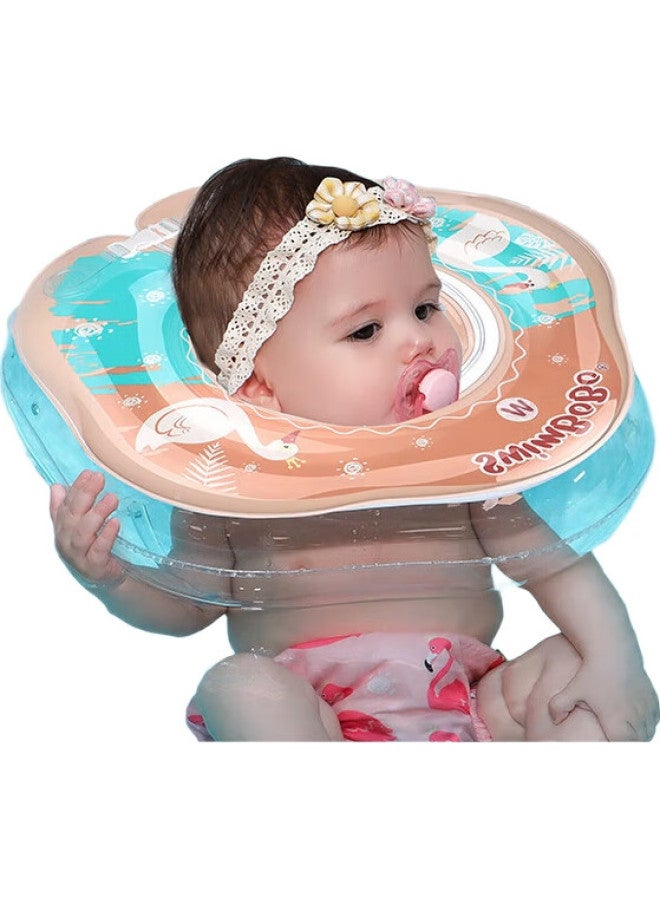 SwimBoBo Baby Swim Ring Neck Ring 0-5 Months Newborn Swimming Neck Ring Baby Bath Neck Ring Pink Bo1003M - Image 1