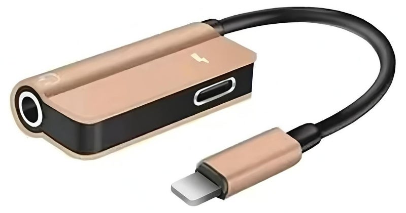 Flyview Lightning to 3.5mm Jack Dongle Splitter(2in1) for Apple MFI Certified for iPhone Aux Adapter Headphone Audio Cable Charger Cord for 7 8 Plus X Xr 14 13 12 11 Pro Max for iPad Charging Music Earphone - Image 1