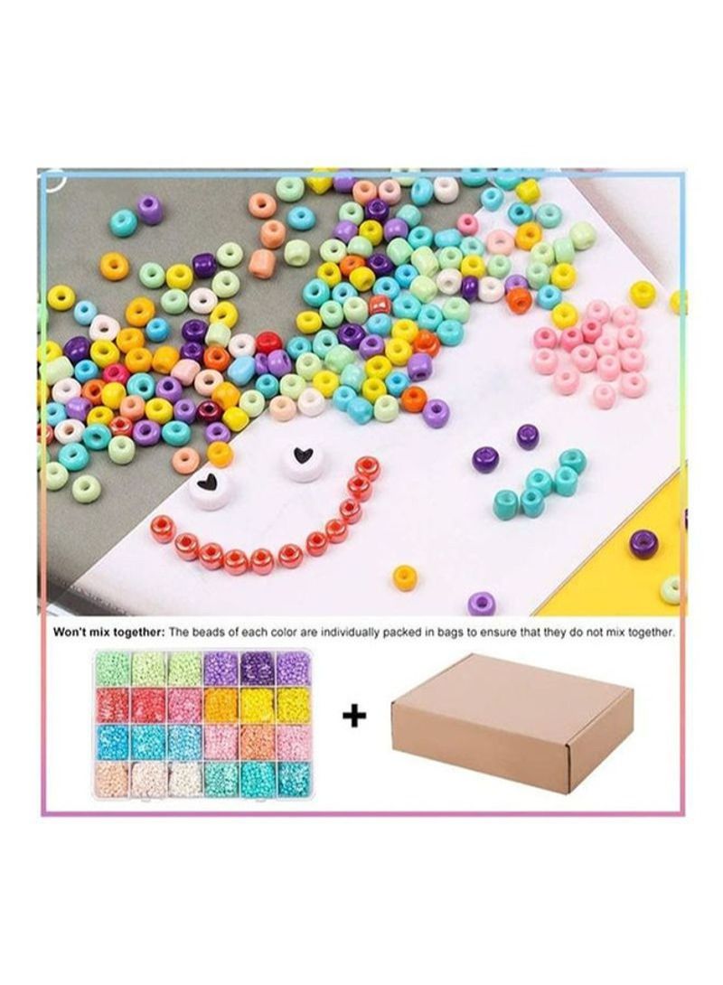 NIBEMINENT 24 Colors Small Pony Beads With Alphabet Letter In Box For Jewelry Making Bracelet  - Image 5