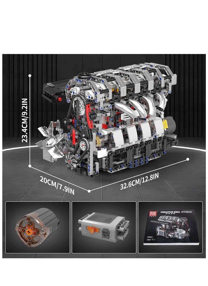 mould king 10087 L4 Gasoline Engine Building Blocks Kit, Mini Engine That Work - DIY STEM Project for Boys & Girls, Teens, & Hobby Kit for Adults  - Image 3