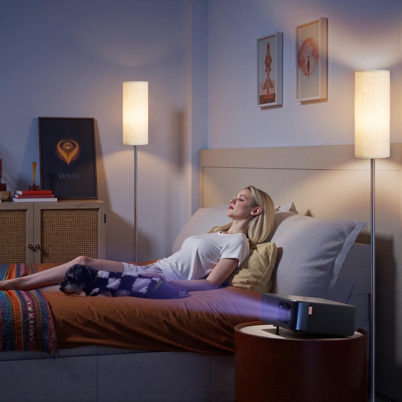 GOEBLESON 64.4â€ Dimmable Floor Lamp for Living Room with Remote and Foot Switch, Modern Standing Tall Lamp, Corner Floor Lamp for Bedroom, 10W 900LM LED Bulb Included, 3000K-6500K, Beige, FCC Listed E06LD05W1 - Image 2