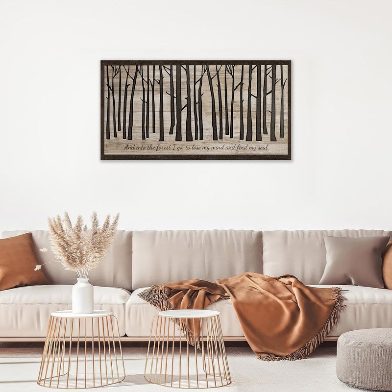 Tijuboni Birch Tree Large Wall Art Canvas Print - Image 2