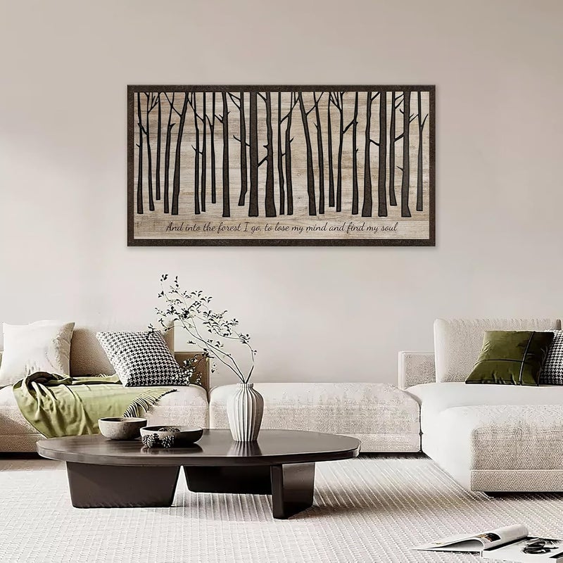 Tijuboni Birch Tree Large Wall Art Canvas Print - Image 3