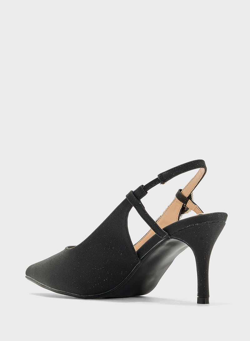 Ella Limited Edition Diamante Sling Back Pump  - Image 3
