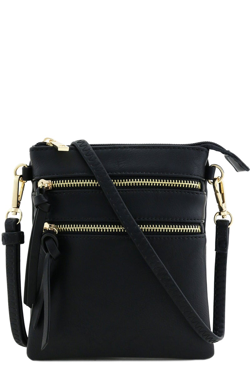 Isabelle Functional Multi Pocket Crossbody Bag (Black) - Image 1