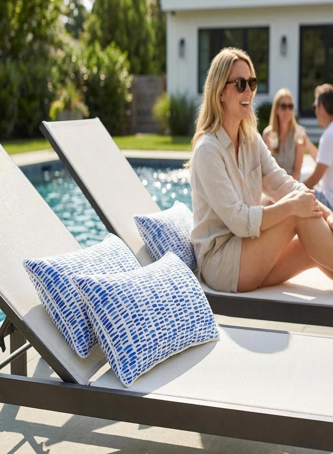 JMGBird Outdoor Patio Pillows 12x20 Inch - Pack of 4 Waterproof Fade-Resistant Throw Pillows with Inserts for Patio Furniture - Image 2