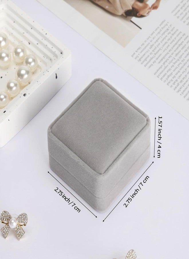 KUKUVR 6 Pieces Classic Velvet Jewelry Earring Gift Box for Stud Earring Necklace Pendant, Jewellry Earring Storage Display Case for Wedding Engagement Birthday Anniversary - Image 2