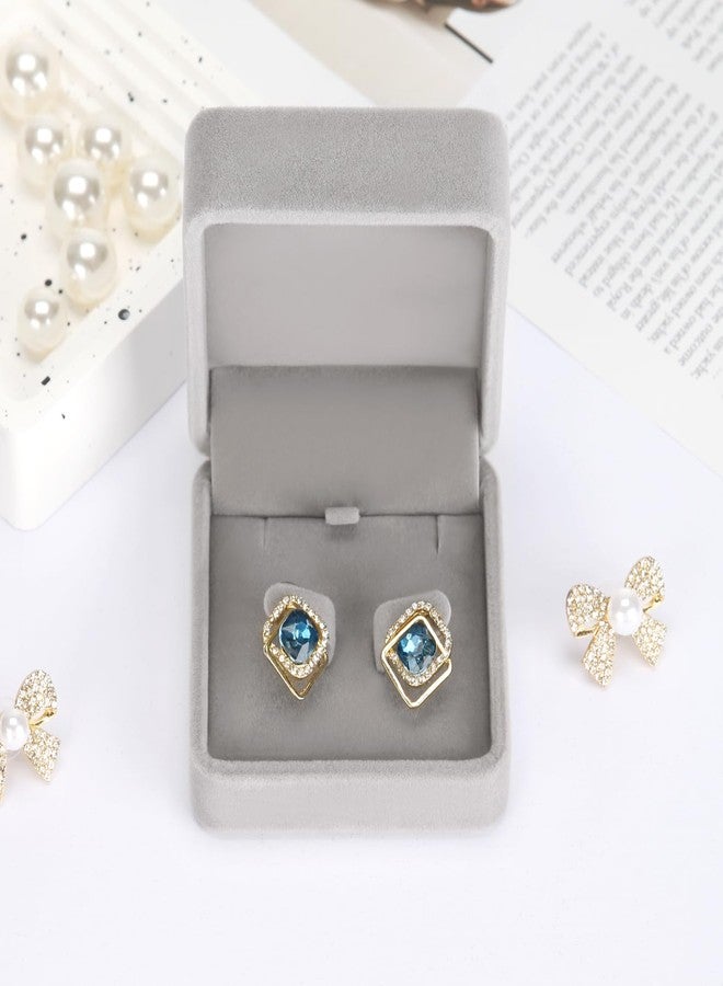 KUKUVR 6 Pieces Classic Velvet Jewelry Earring Gift Box for Stud Earring Necklace Pendant, Jewellry Earring Storage Display Case for Wedding Engagement Birthday Anniversary - Image 4