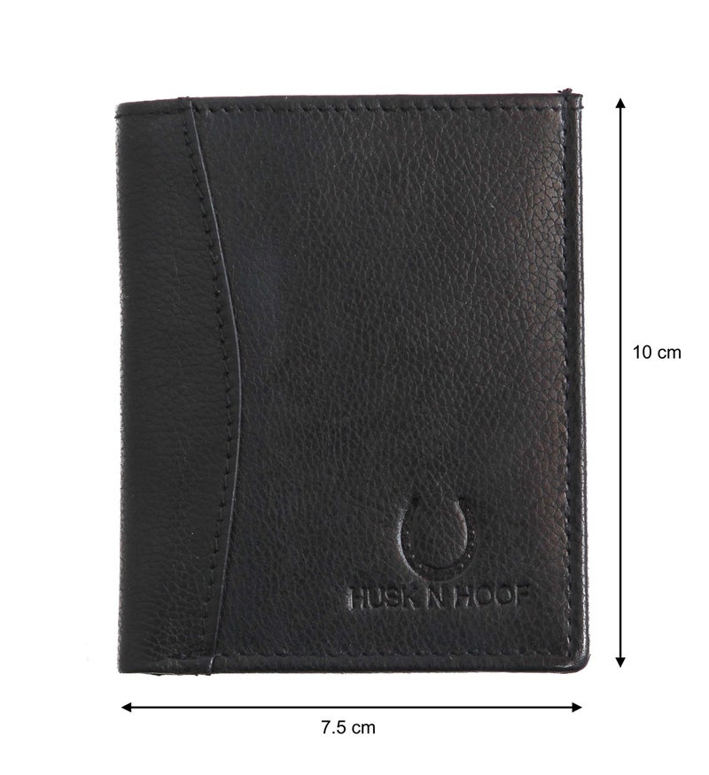 Husk N Hoof RFID Protected Leather Credit Card Holder Wallet for Man Women | Card Holder for Men Woman | Black - Image 5