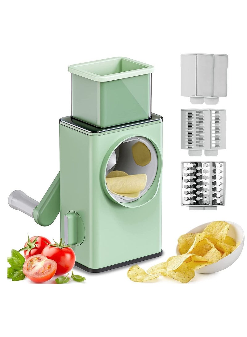 DubaiGallery Multifunctional Vegetable Cutter Kitchen Cheese Grater Rotary Slicer Cutter 3-in-1 Salad Grinder  - Image 2