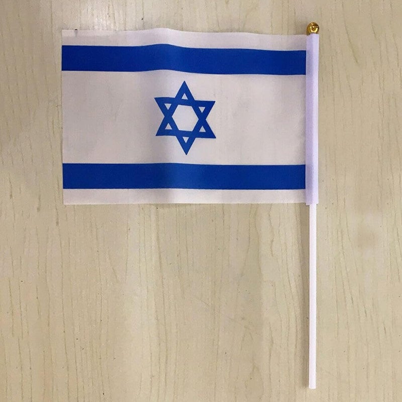klarako 10pcs Small Israel Flag Stick Handheld Waving Israeli Flags 20 x 28 cm Mini Country Flag for National Day Pride Israeli-themed Festival Party Decorations - Image 4