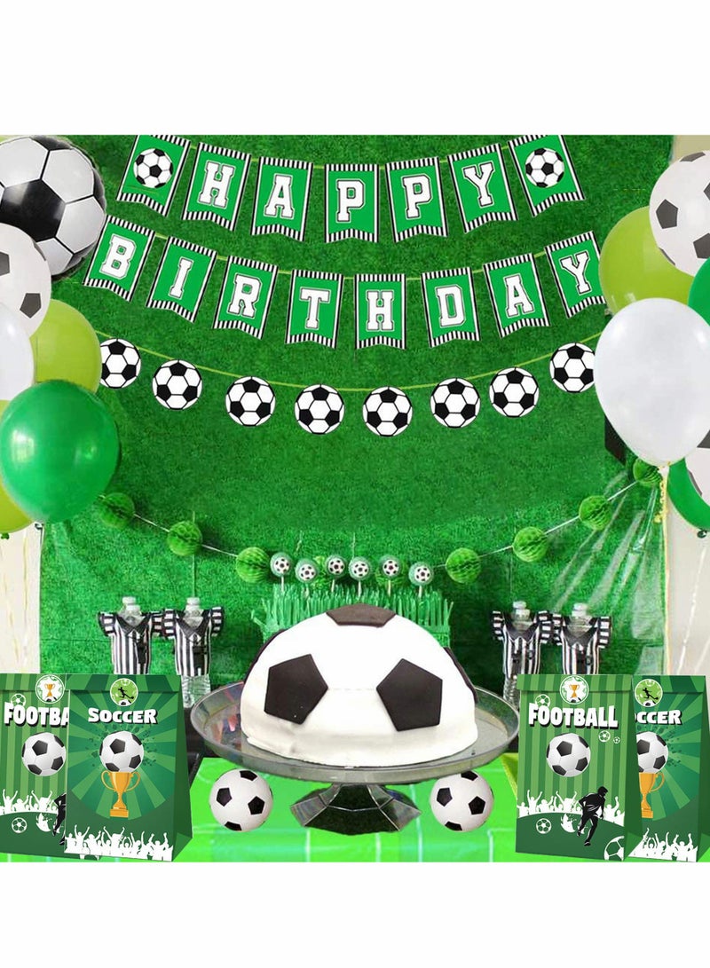 Excefore Paper Party Gift Bags 12 Pcs Soccer Party Candy Bags, Collection Paper Bags for Boys Kids Party Favor Supplies Decorations Theme Birthday Party Baby Party supplies Gift Bag Food Bags - Image 2