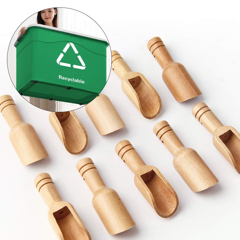 Calary Arroyner 30 PCS Mini Wooden Spoon Mini Bamboo Spoons Small Bath Salt Spoon Small Spice Spoons for Sugar Scrubs, Spices, Bath Salts, Cooking - Image 3