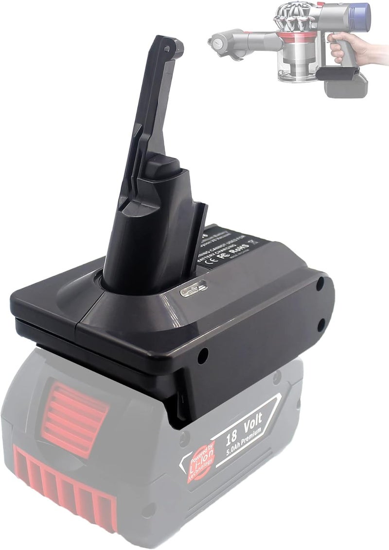 BTRUI محول Dyson V8 لبطارية نظام Bosch Professional 18V، لمكنسة Dyson V8 Animal Fluffy Motorhead اليدوية (محول BOS18V8) - Image 1