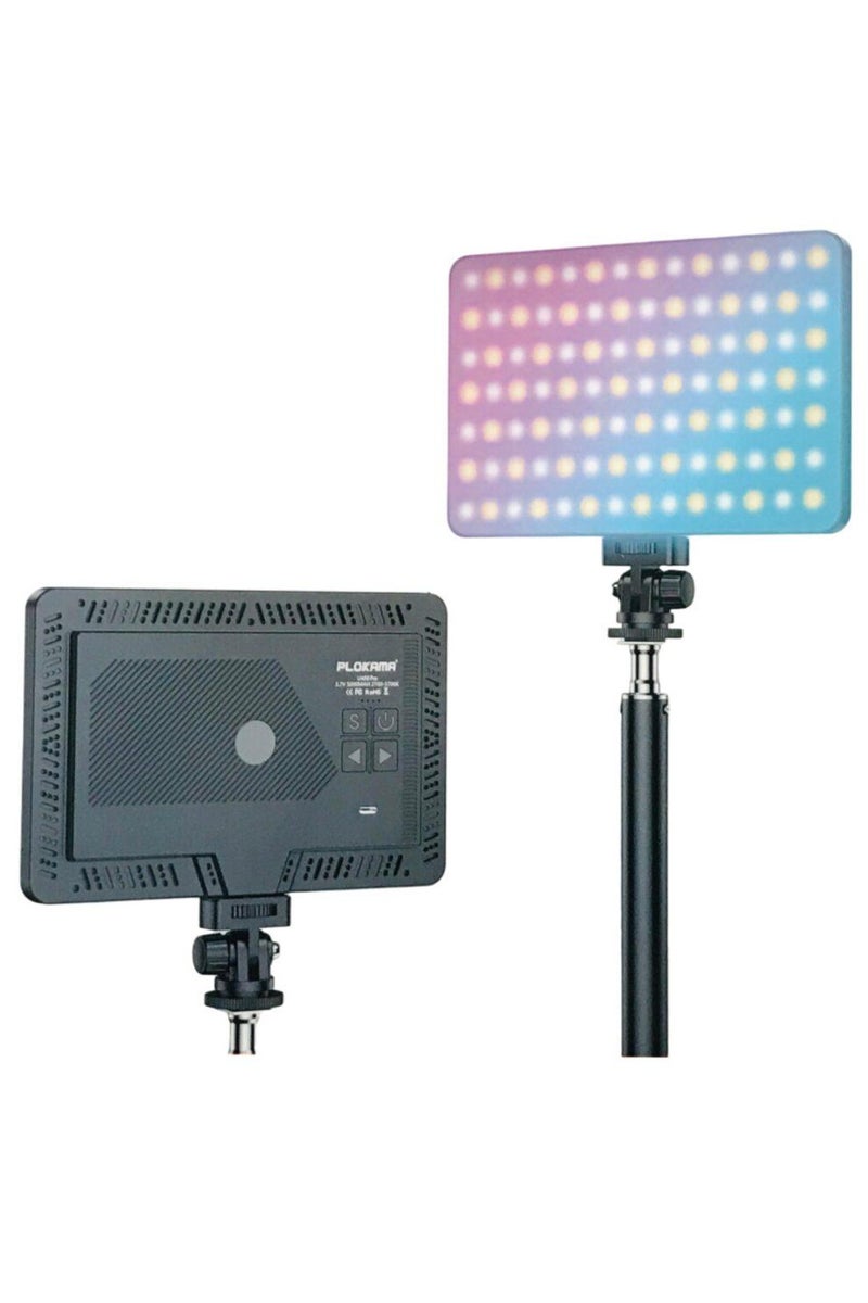 PLOKAMA U480 PRO rgb led RECHARGEBLE 20W Built-in 5000mAh Stepless Dimmable 2700-5700K LED Professional Photography Fill Light for DSLR, Camcorder, Tripod