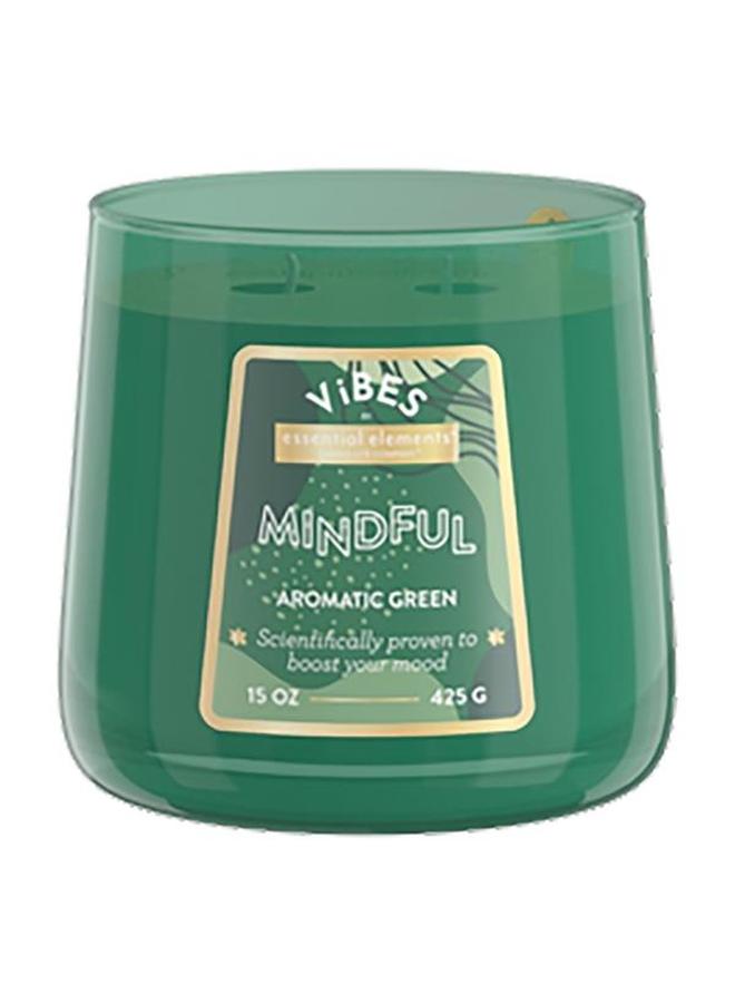 CANDLE-LITE Vibes 2-Wick Mindful Aromatic Natural Soy Wax Blend Jar Candle Green 15Oz 46341695