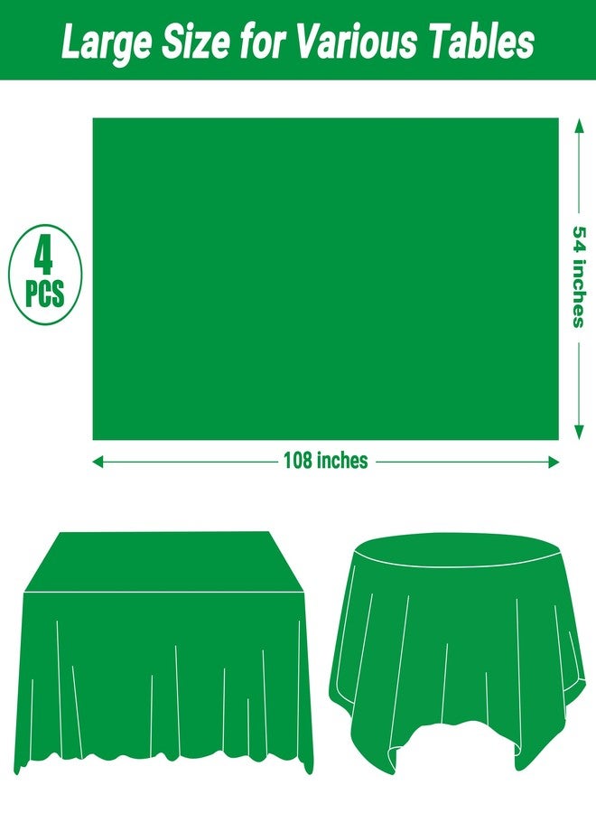 QZYL 4 PCS Plastic Tablecloths for Rectangle Tables, 54 x 108 Inches Baptism Decorations, Waterproof and Leakproof Picnic Table Cover for Bachelorette Party, Colorful Tablecloth Adaptable to Every Table - Image 2