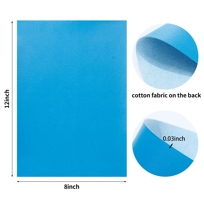 fuceury 32 Pieces Faux Leather Sheets, 8Ã—12 inches Colored Faux PU Leather Sheets, Faux Leather Material for Making Bows, Earrings, Crafts DIY Projects - Image 2