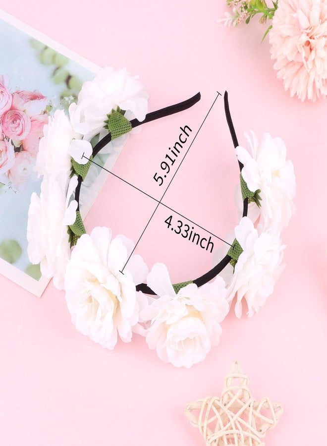 BAHABY Flower Headbands for Women Floral Headband Wedding Photo Props Headpiece - Image 2