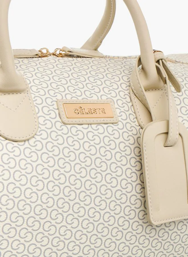 سيليست حقيبة دافل مطبوعة بمقبض مزدوج