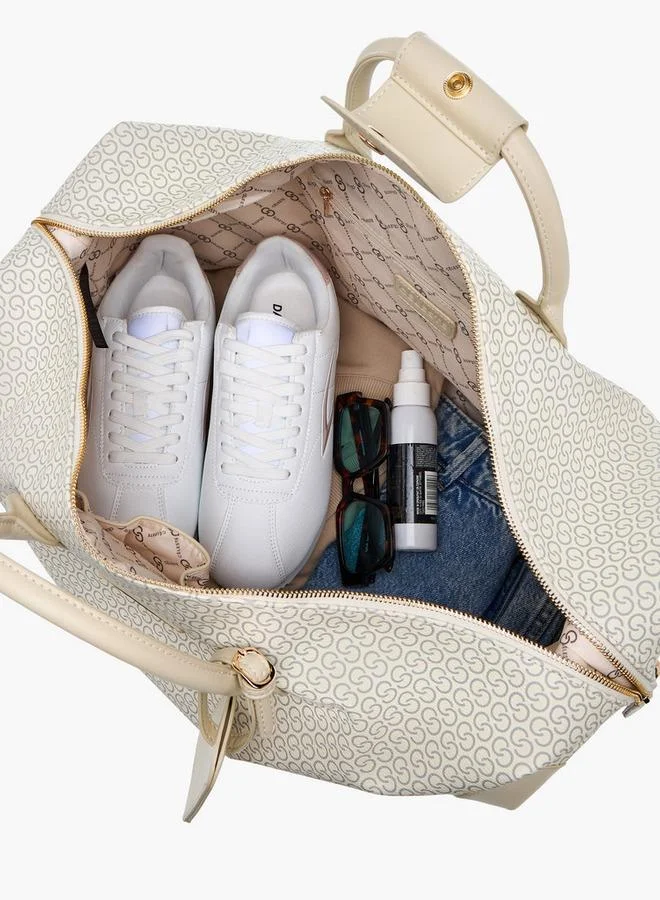 سيليست حقيبة دافل مطبوعة بمقبض مزدوج