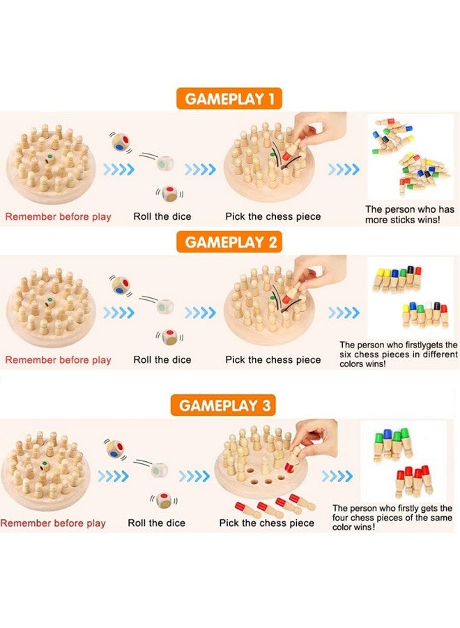PLUSPOINT Memory Chess Color Game, Memory Chess, Family Plastic Block Board Game,Memory Match Stick Chess Game,Parent-Child Interaction Toy, Brain Teaser for Age 3 and Up Kitty Party Games - Image 3