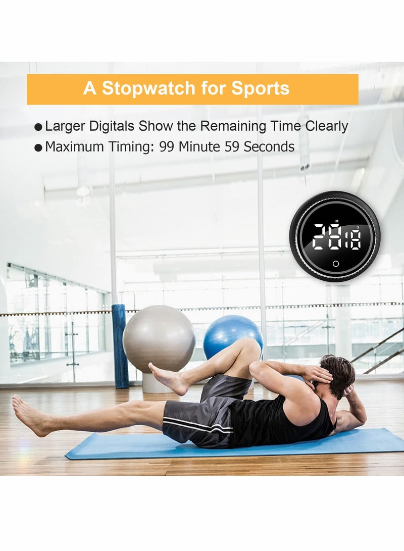 Digital Kitchen Timer, Magnetic Countdown Countup Cooking Timer with Large LED Display and Brightness, Alarm Clock Timer Easy to Use for Kids Elderly, Adjustable Volume for Fook Cooking, Work - Image 3