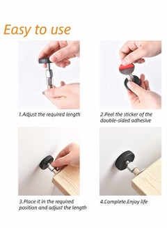 KASTWAVE Adjustable Threaded Bed Frame Anti-Shake Tool for Bed, Headboard stoppers, Bedside Headboards Prevent loosening Fixer, 4pc, 28-110mm, Easy Install  - Image 3