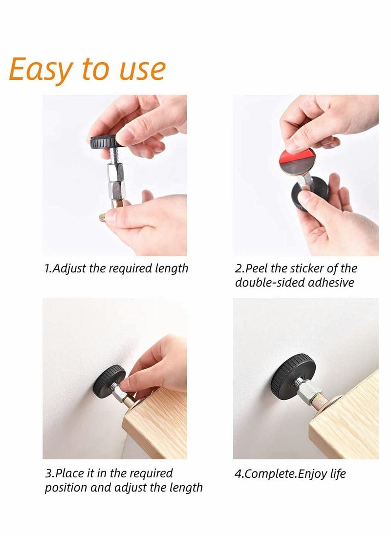KASTWAVE Adjustable Threaded Bed Frame Anti-Shake Tool for Bed, Headboard stoppers, Bedside Headboards Prevent loosening Fixer, 4pc, 28-110mm, Easy Install  - Image 3