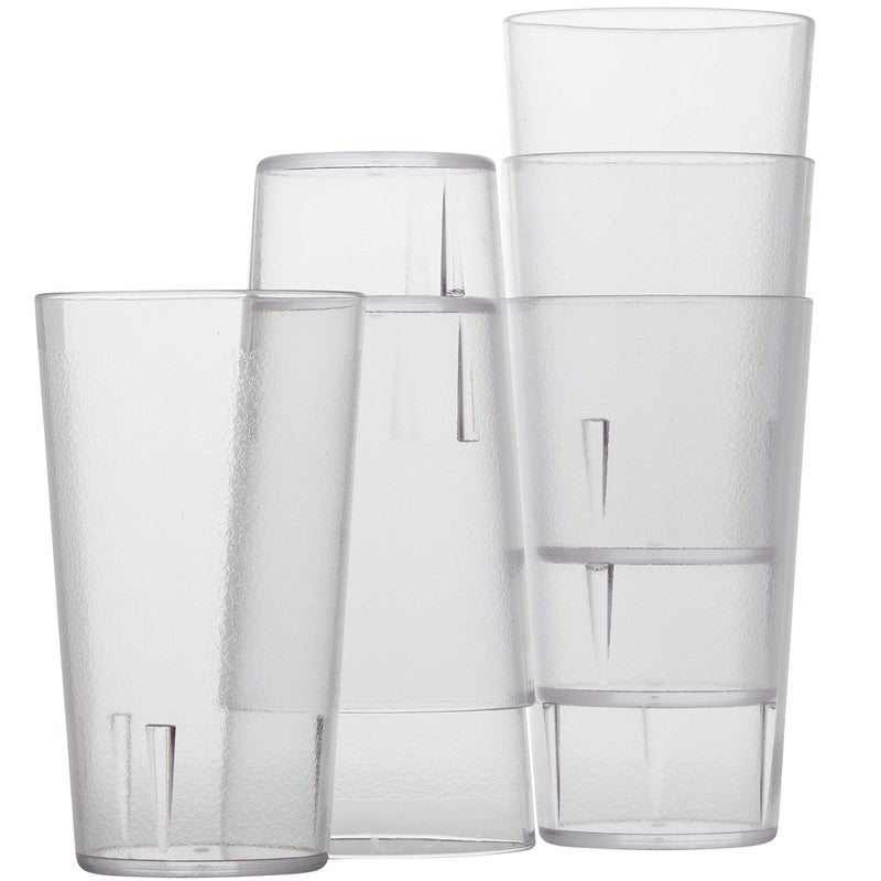 Avant Grub Restaurant Grade  BPA-Free 12oz Clear Plastic Cups 6pk. Super Durable  Break Resistant Drinking Glasses for Cafe  Party  Catering. Reusable  Stackable Tumblers with Textured Grip Design - Image 1
