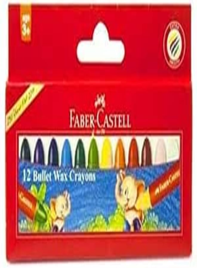 FABER-CASTELL Faber-Castell Bullet Wax Crayons - Set of 12