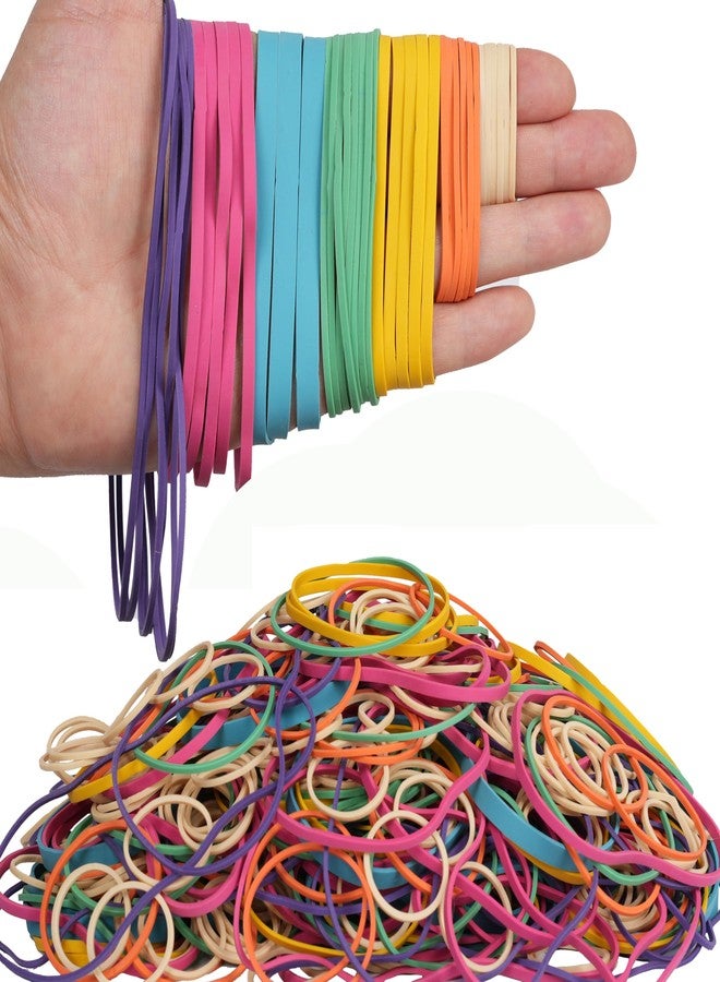Foshine Rubber Bands Assorted Size Multicolor 0.5lb Elastic Bands for School Home Office Supplies Size#10,Size#16,Size#19,Size#33,Size#64,Size# 4.8",Size#5.9" - Image 2
