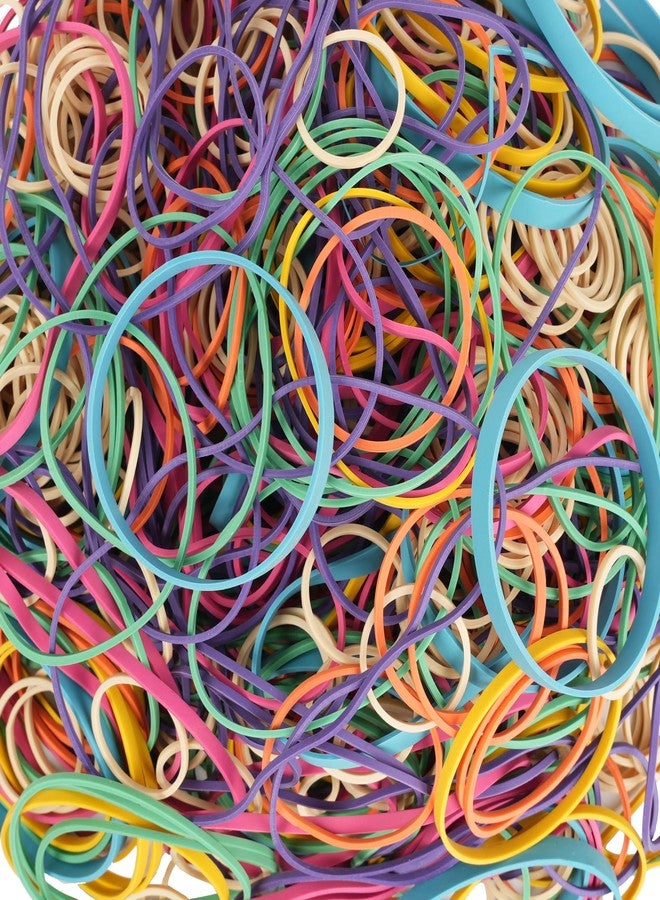 Foshine Rubber Bands Assorted Size Multicolor 0.5lb Elastic Bands for School Home Office Supplies Size#10,Size#16,Size#19,Size#33,Size#64,Size# 4.8",Size#5.9" - Image 1