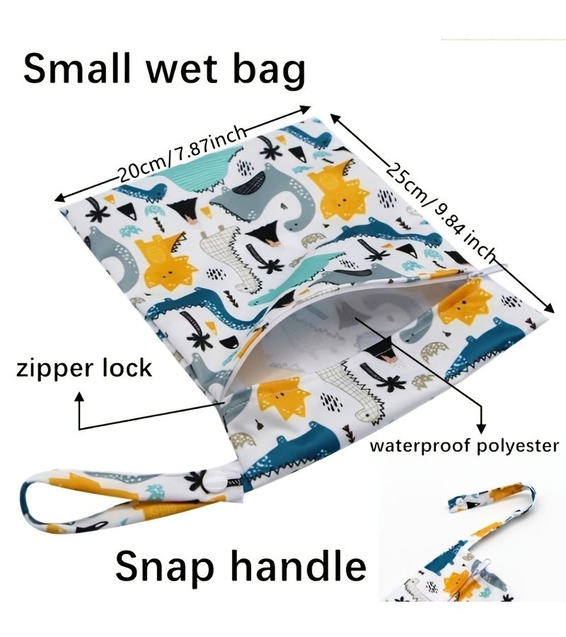 1pc 2025 Coffee Heart Washable Wet Bag Travel Stroller Diaper Beach - Image 2