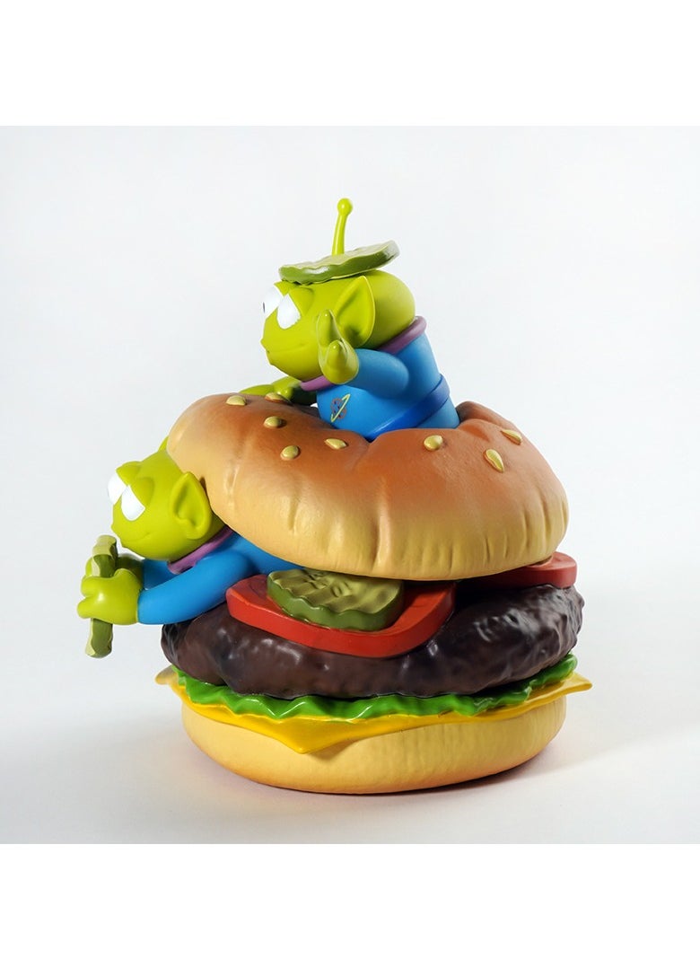 Generic - Cartoon Three-Eyed Alien Burger Figurine, Toy Story Exclusive, Boxed Set, Approx. 23*23*16cm, 770g, PVC Resin Material - Image 1