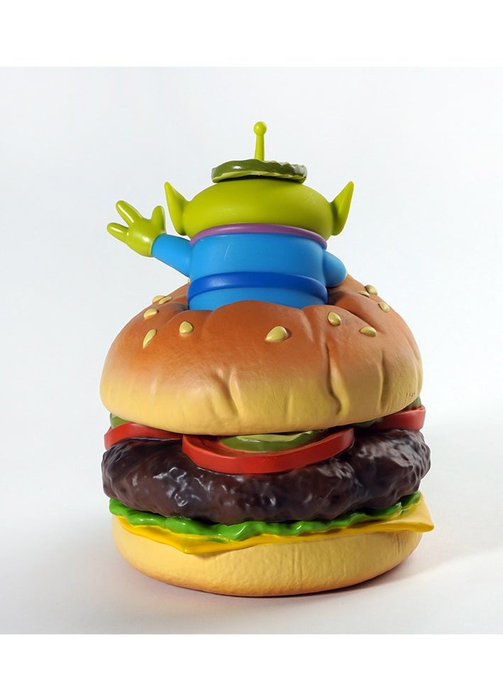 Generic - Cartoon Three-Eyed Alien Burger Figurine, Toy Story Exclusive, Boxed Set, Approx. 23*23*16cm, 770g, PVC Resin Material - Image 1