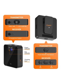 Excefore Wireless Lavalier Microphone System, 2.4GHz Wireless Microphone System with Transmitter & Receiver for DSLR Cameras, Camcorders and Phones, 230ft Range, Lapel Mic for Recording, Teaching  - Image 3
