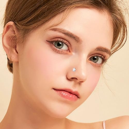 ONESING 36PCS Nose Rings for Women: 20G Stainless Steel Hoops & Studs - Modern Hoop & Stud Design - Silver - Image 4