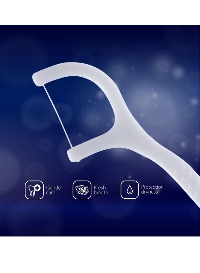 خيط أسنان وأعواد تنظيف الأسنان 600 قطعة للاستخدام العائلي – Dental Floss Picks لتنظيف ما بين الأسنان وإزالة بقايا الطعام والترسبات، تصميم رفيع ومرن للوصول إلى الفراغات الضيقة، مقبض مريح وسهل الإمساك، خيط متين مقاوم للانقطاع، أدوات عناية يومية بالفم والأسنان للمنزل والمكتب والسفر - Image 5