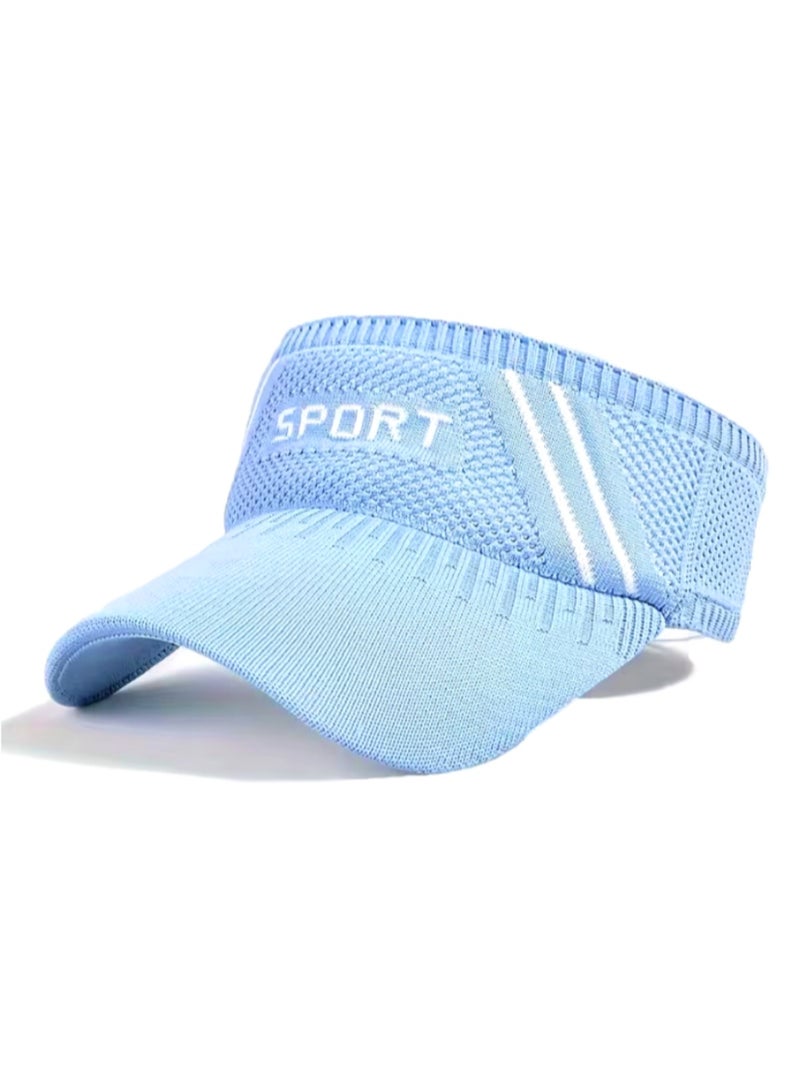 Unisex Sport Tennis Visor Cap, Open Top Summer Casual Sun Hat - Image 1
