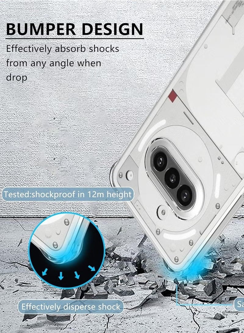 TIGER Nothing Phone 3a Case Cover Anti Yellowing Premium Clear Case with 2-Pack Nothing Phone 3a Screen Protector Tempered Glass Film High Transparency Anti-Scratch Glass For Nothing Phone 3a - Image 3