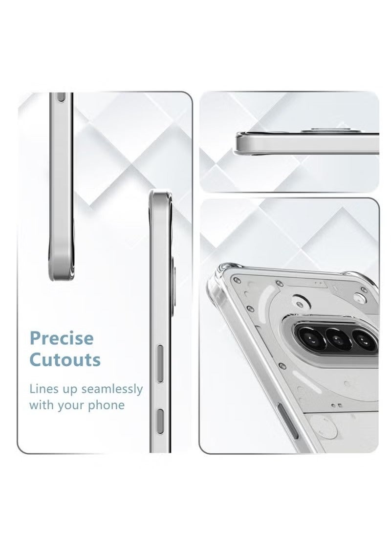 TIGER Nothing Phone 3a Case Cover Anti Yellowing Premium Clear Case with 2-Pack Nothing Phone 3a Screen Protector Tempered Glass Film High Transparency Anti-Scratch Glass For Nothing Phone 3a - Image 4
