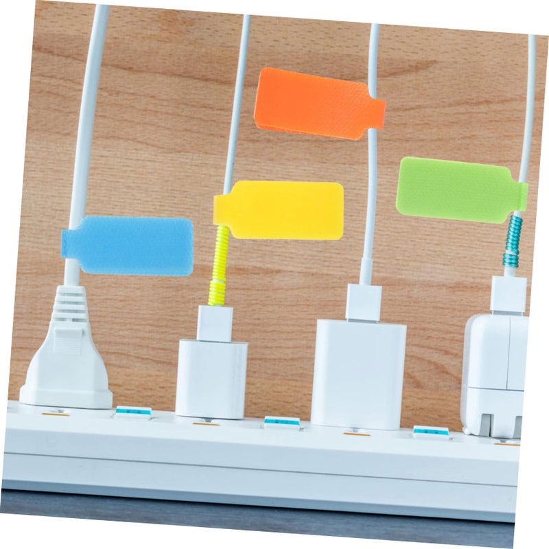 50 Pcs Multi Color Hook And Loop Cable Labels For Ethernet Audio And Charger Wires - Image 4