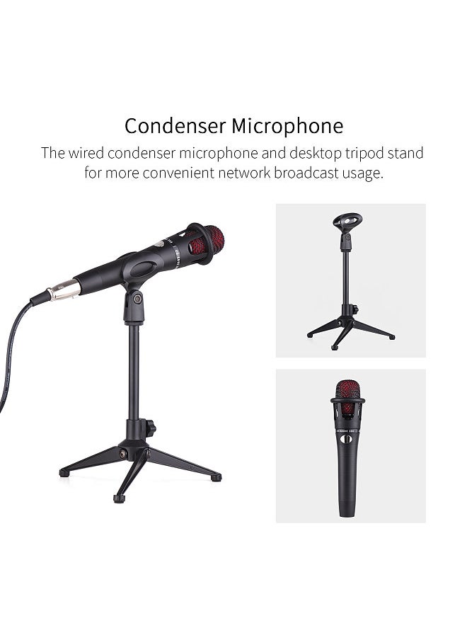 Generic - Sk300 Live Sound Card External Voice Changer Audio Mixer Kit Built-In Rechargeable Battery Multiple Sound Effects With Microphone Mic Stand Earphone - Image 1