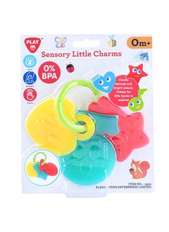 PLAYGO Playgo Sensory Little Charms 3-Piece Set - Lightweight & Durable Teething Toy for Newborns | Promotes Tactile & Sensory Stimulation | Colorful & Fun  - Image 2