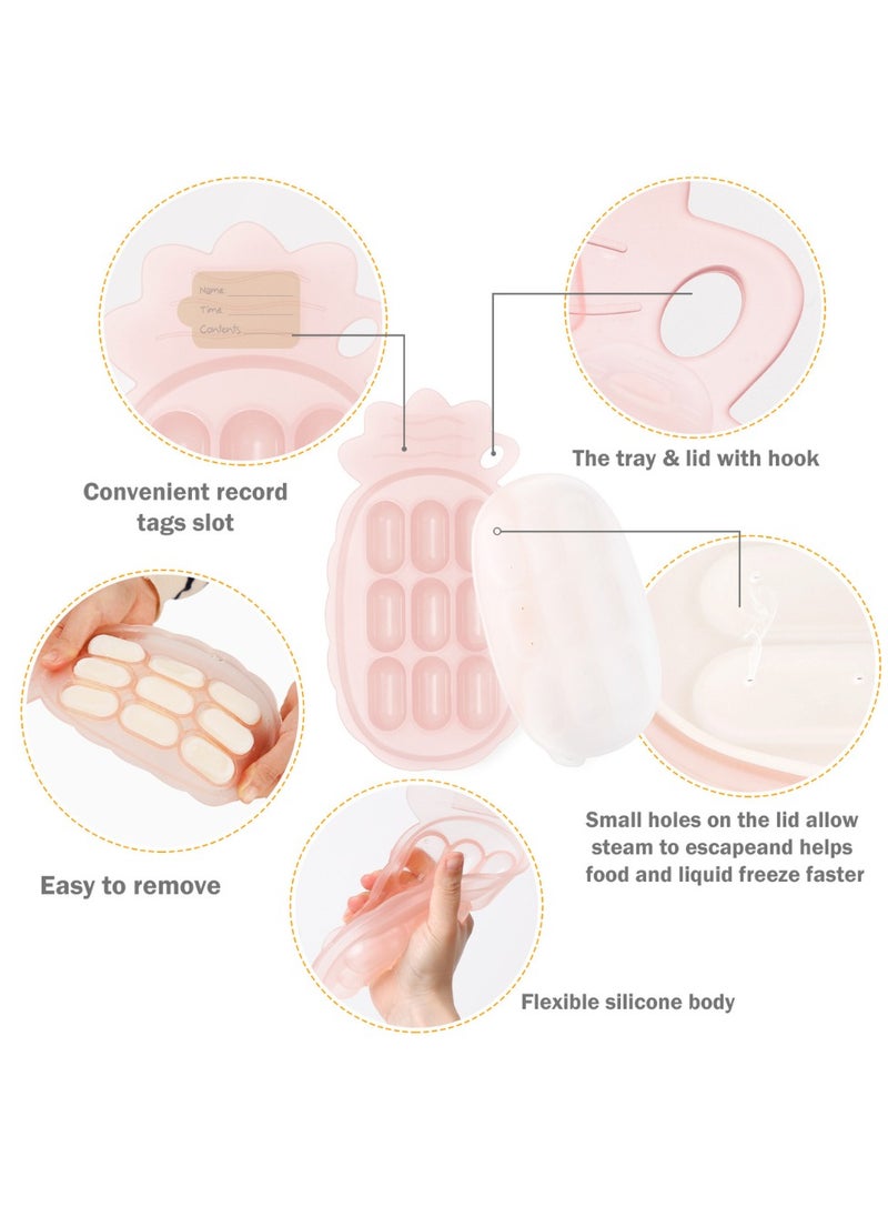 haakaa - Silicone Nibble Freezer Tray, Breast Milk Teething Popsicle Mold Stackable Snack Storage Tray, BPA Free - Image 1