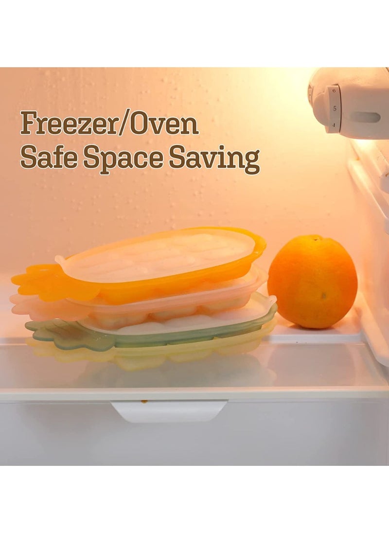 haakaa - Silicone Nibble Freezer Tray, Breast Milk Teething Popsicle Mold Stackable Snack Storage Tray, BPA Free - Image 1