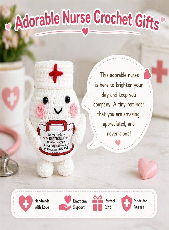 Fleure Esme Nurse Gifts for Women Men Graduation Nurse Gifts for Nurses Week Appreciation Gift for RN Motivational Keepsake for Nursing Students RN New Nurses Birthday Christmas Positive Emotional Crochet - Image 2
