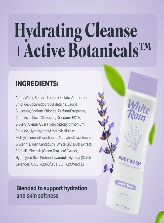 White Rain Lavender Moisturizing Body Wash for Women & Men - Lavender Body Wash for Dry Skin, Gentle Paraben-Free Formula with Botanical Extracts for Everyday Use, 12 fl oz, Pack of 6 - Image 4